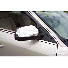 Putco Exterior Mirror Cover Driver And Passenger Side Silver ABS Plastic Set Of 2 - 400005