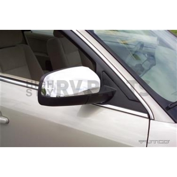 Putco Exterior Mirror Cover Driver And Passenger Side Silver ABS Plastic Set Of 2 - 400005