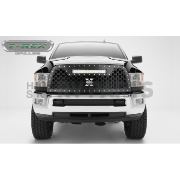 T-Rex Truck Products Grille Insert - Honeycomb Trapezoid Black Powder Coated Steel - 7314521