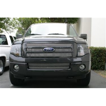 Street Scene Bumper Grille Insert Mesh Brushed Silver Aluminum - 95077836