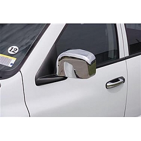 Putco Exterior Mirror Cover Driver And Passenger Side Silver ABS Plastic Set Of 2 - 408401