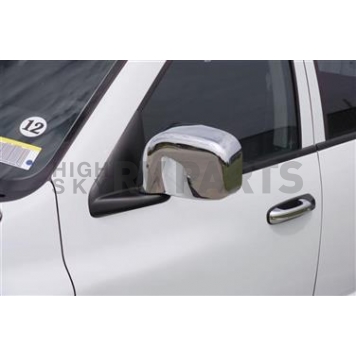 Putco Exterior Mirror Cover Driver And Passenger Side Silver ABS Plastic Set Of 2 - 408401