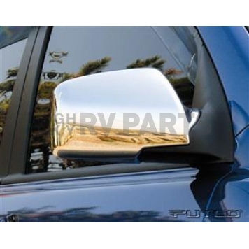 Putco Exterior Mirror Cover Driver And Passenger Side Silver ABS Plastic Set Of 2 - 409101