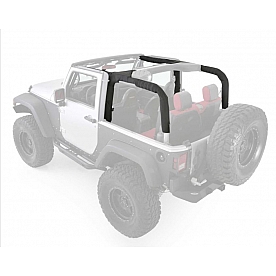 Smittybilt Roll Bar Cover Black 600D Striped Canvas - 5666101