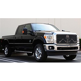 T-Rex Truck Products Grille Insert - Mesh Rectangular Flat Black Steel - 7115636