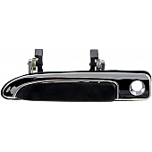Help! By Dorman Exterior Door Handle - Plastic Black With Silver Trim Single - 77332