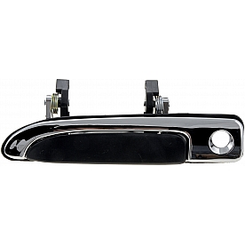 Help! By Dorman Exterior Door Handle - Plastic Black With Silver Trim Single - 77332