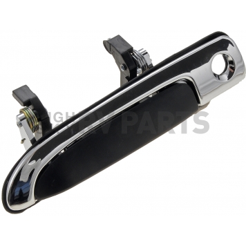 Help! By Dorman Exterior Door Handle - Plastic Black With Silver Trim Single - 77332-2
