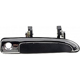 Help! By Dorman Exterior Door Handle - Plastic Black With Silver Trim Single - 77333