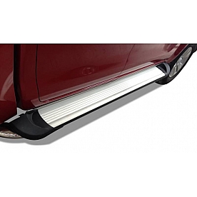 Black Horse Offroad Running Board Aluminum Stationary Silver - TRF63596S