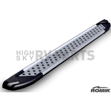 Romik USA Running Board Silver Aluminum Stationary - 61314418