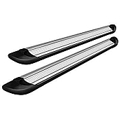 Black Horse Offroad Running Board Aluminum Stationary Silver - TRD23596S