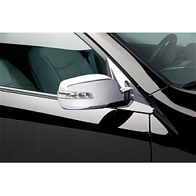 Putco Exterior Mirror Cover Driver And Passenger Side Silver ABS Plastic Set Of 2 - 401706
