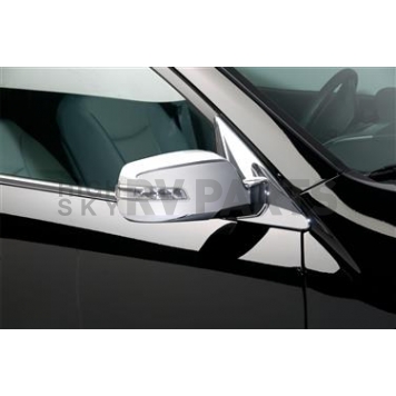 Putco Exterior Mirror Cover Driver And Passenger Side Silver ABS Plastic Set Of 2 - 401706