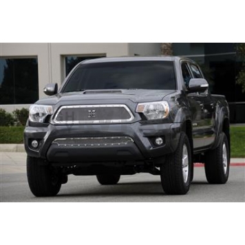 T-Rex Truck Products Grille Insert - Mesh Trapezoid Polished Stainless Steel - 6719380