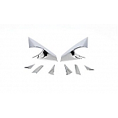 Putco Exterior Mirror Cover Driver And Passenger Side Silver ABS Plastic Set Of 2 - 401725