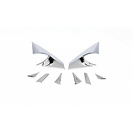 Putco Exterior Mirror Cover Driver And Passenger Side Silver ABS Plastic Set Of 2 - 401725