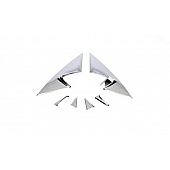 Putco Exterior Mirror Cover Driver And Passenger Side Silver ABS Plastic Set Of 2 - 401735