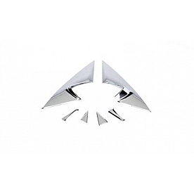 Putco Exterior Mirror Cover Driver And Passenger Side Silver ABS Plastic Set Of 2 - 401735