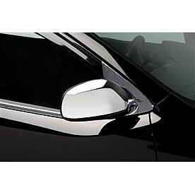 Putco Exterior Mirror Cover Driver And Passenger Side Silver ABS Plastic Set Of 2 - 401743