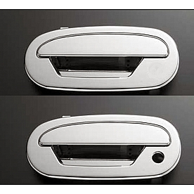 All Sales Exterior Door Handle -  Chrome Plated Aluminum Set Of 2 - 501C