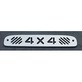 All Sales Center High Mount Stop Light Cover - Silver Polished 4X4 Aluminum - 44008P