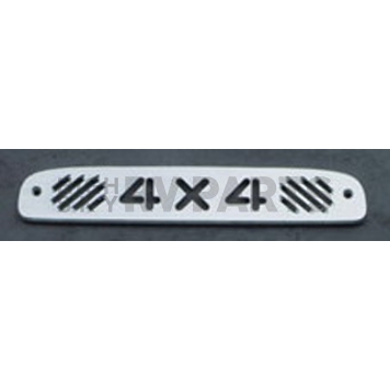 All Sales Center High Mount Stop Light Cover - Silver Brushed 4X4 Aluminum - 44008
