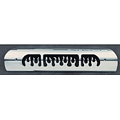 All Sales Center High Mount Stop Light Cover - Silver Polished Flames Aluminum - 43015P
