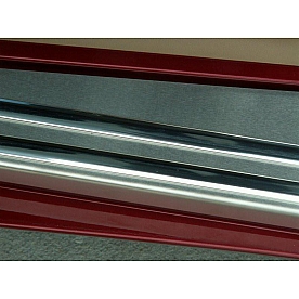 American Car Craft Door Sill Protector - Stainless Steel Silver Brushed Set Of 2 - 031016