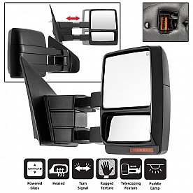 Xtune Exterior Towing Mirror Electric Rectangular Single - 9935398