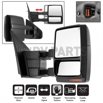 Xtune Exterior Towing Mirror Electric Rectangular Single - 9935398