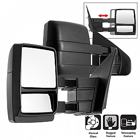Xtune Exterior Towing Mirror Manual Rectangular Set Of 2 - 9935350