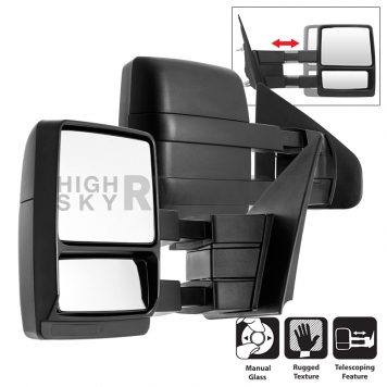 Xtune Exterior Towing Mirror Manual Rectangular Set Of 2 - 9935350
