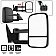 Xtune Exterior Towing Mirror Manual Rectangular Single - 9932885