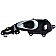 Help! By Dorman Interior Door Handle - Paddle OEM Black Housing With Silver Lever Single - 80945