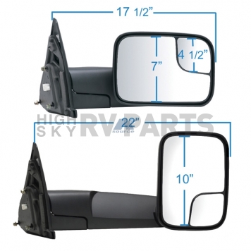 K-Source Exterior Towing Mirror Electric Rectangular Single - 60113C-2