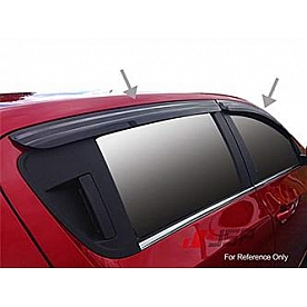 JSP Automotive Rainguard - Smoke Acrylic Set Of 4 - 218049
