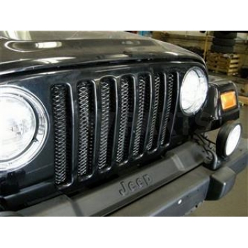 Rampage Grille Insert - Black Powder Coated Steel Rectangular - 86514