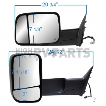 K-Source Exterior Towing Mirror Electric OEM Set Of 2 - 6018384C-1