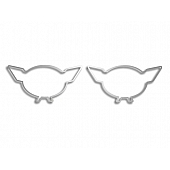 American Car Craft Emblem Trim - Stainless Steel Silver Round Polished - 032037