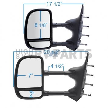 K-Source Exterior Towing Mirror Manual OEM Set Of 2 - 6120102F-1