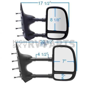 K-Source Exterior Towing Mirror Manual OEM Single - 61201F-2