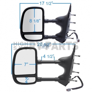 K-Source Exterior Towing Mirror Electric OEM Single - 61204F-2