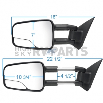 K-Source Exterior Towing Mirror Manual OEM Set Of 2 - 6204950G-1