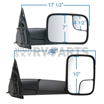 K-Source Exterior Towing Mirror Manual OEM Single - 60111C-2