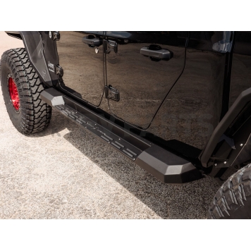 Road Armor Running Board Powder Coated Black Steel - 520STP4B-1