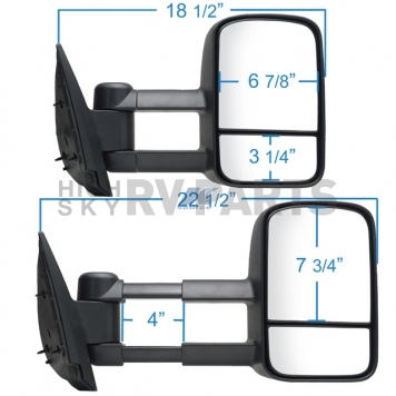 K-Source Exterior Towing Mirror Manual OEM Single - 62077G-2