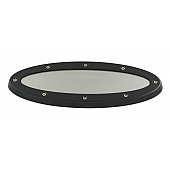 All Sales Emblem - Ford Oval Race Style Black Aluminum - 51303