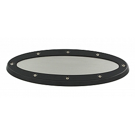 All Sales Emblem - Ford Oval Race Style Black Aluminum - 51303