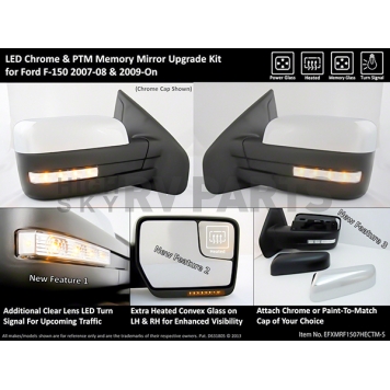 ProEFX Exterior Towing Mirror Electric Rectangular Set Of 2 - 1507HECTMS-2